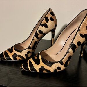 Barbara Bui leopard print pony hair heels US size 6 1/2